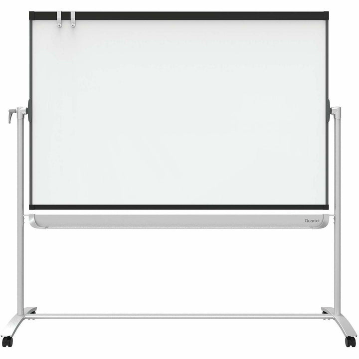 Image of Quartet® Prestige 2 Mobile Presentation Easel, 72" x 48", White Surface, Black/Gray Metal/Plastic Frame