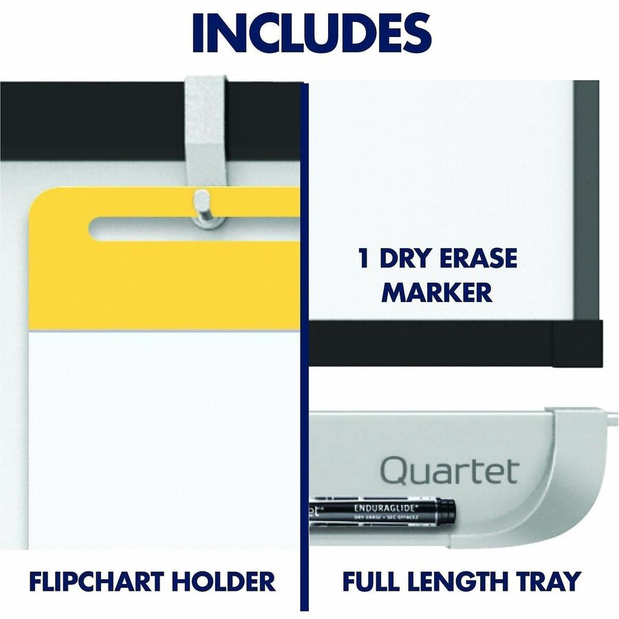 Image of Quartet® Presentation Easel, Magnetic, 4'Wx3'H, Graphite