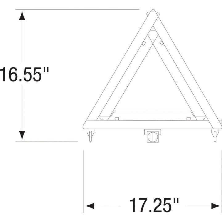 Image of deflecto® Emergency Warning Triangle Kit, w/3 Warnings, Orange/Red
