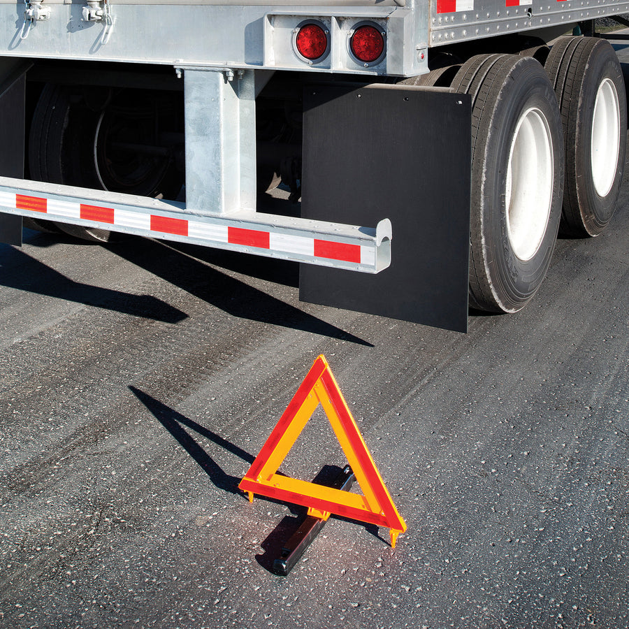 Image of deflecto® Emergency Warning Triangle Kit, w/3 Warnings, Orange/Red
