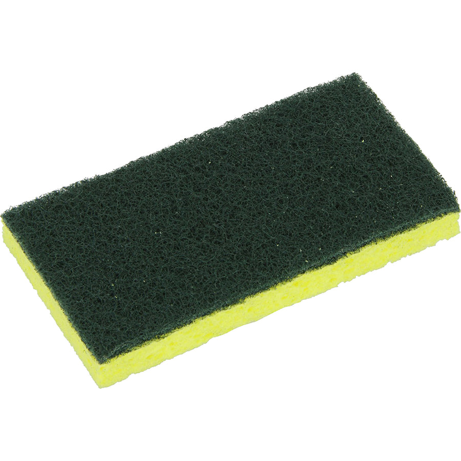 Image of Impact® Scrubber Sponge, 3-3/16"Wx6-1/4"Lx7/8"H, 40/CT, GN/YW