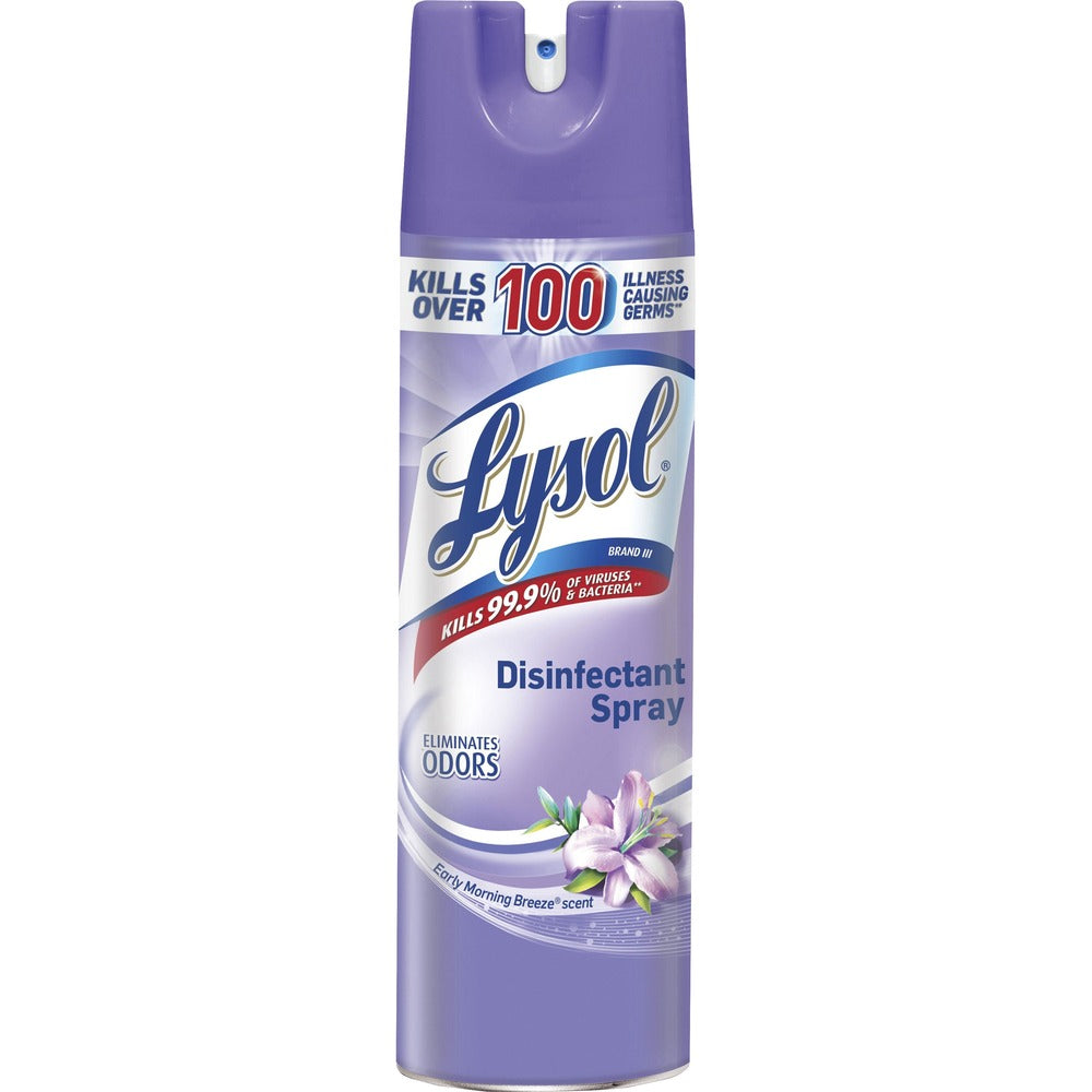 Image of Reckitt Benckiser Disinfectant Spray,Early Morning Breeze,19oz,12/CT,Clear