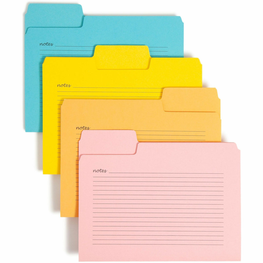 Image of Smead File Folders, w/Notes, 1/3-cut, 9-1/2"x11/5/8", 12/PK, AST