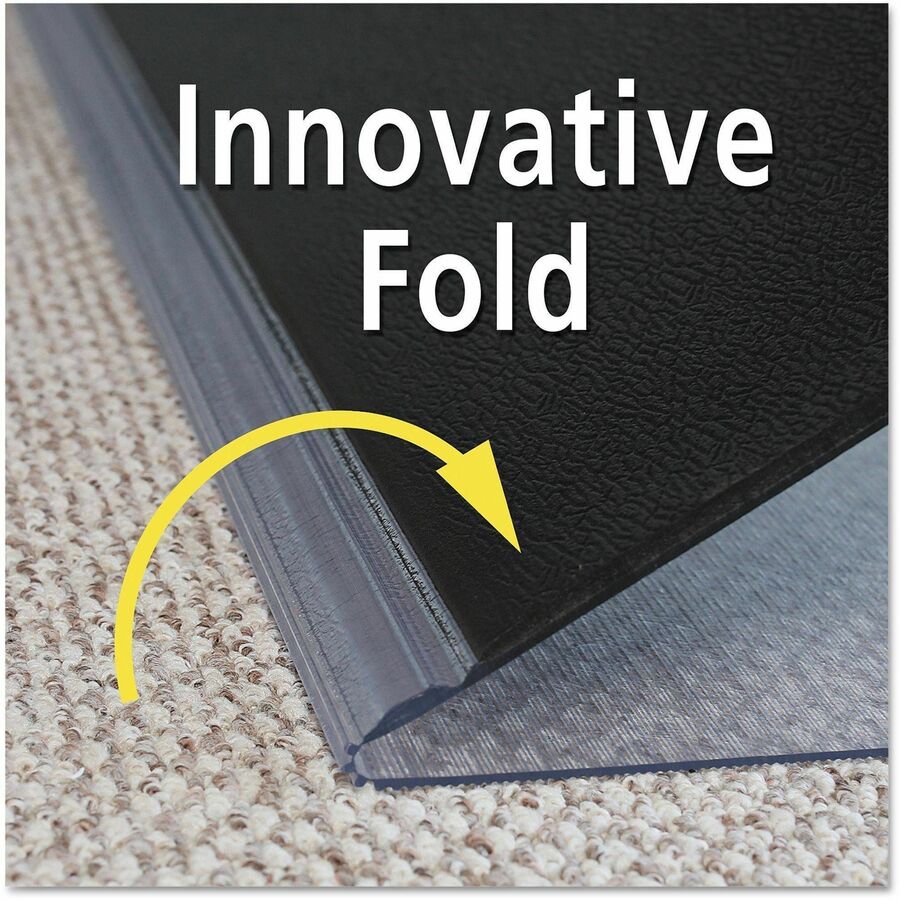 Image of ES Robbins® Sit Or Stand Mat For Carpet Or Hard Floors, 45 X 53, Clear/black