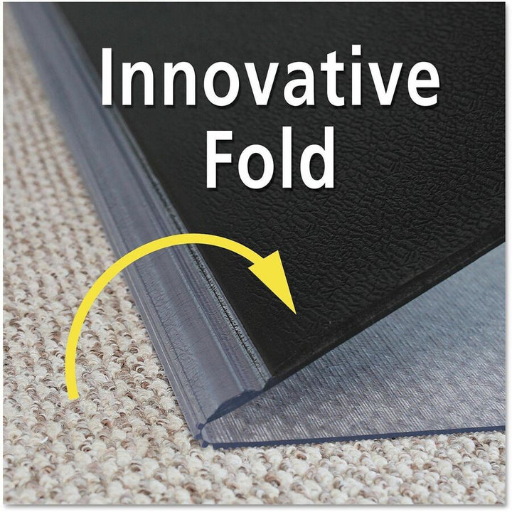 Image of ES Robbins® Sit Or Stand Mat For Carpet Or Hard Floors, 45 X 53, Clear/black