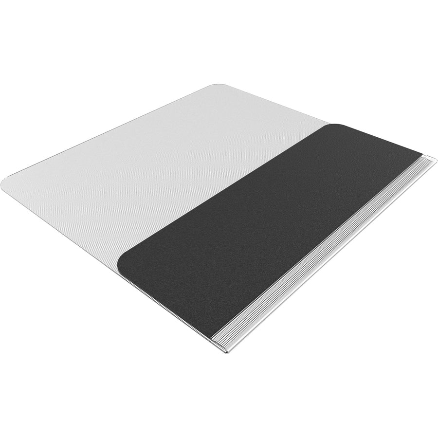 Image of ES Robbins® Sit Or Stand Mat For Carpet Or Hard Floors, 45 X 53, Clear/black