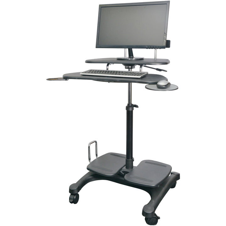 Image of Kantek Height Adj Mobile Workstation, 27-1/2"x25"x48-1/2", BK