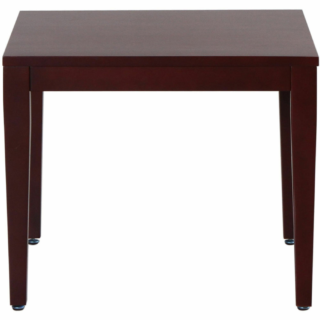 Image of Lorell Wood Corner Table, 23-3/5"x23-3/5"x20", Mahogany