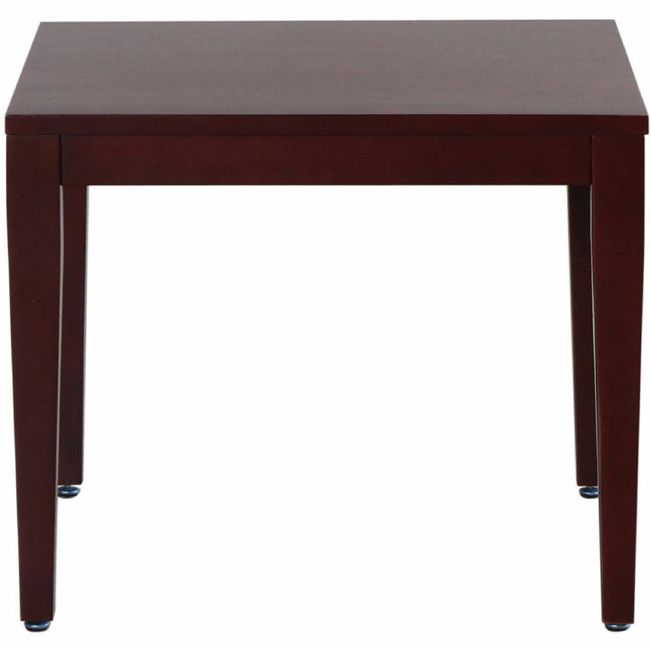Image of Lorell Wood Corner Table, 23-3/5"x23-3/5"x20", Mahogany