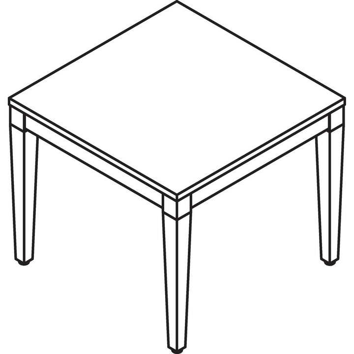Image of Lorell Wood Corner Table, 23-3/5"x23-3/5"x20", Mahogany