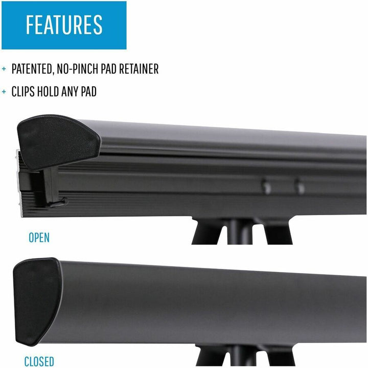Image of MasterVision® Telescoping Tripod Display Easel, Adjusts 35" To 64" High, Metal, Black