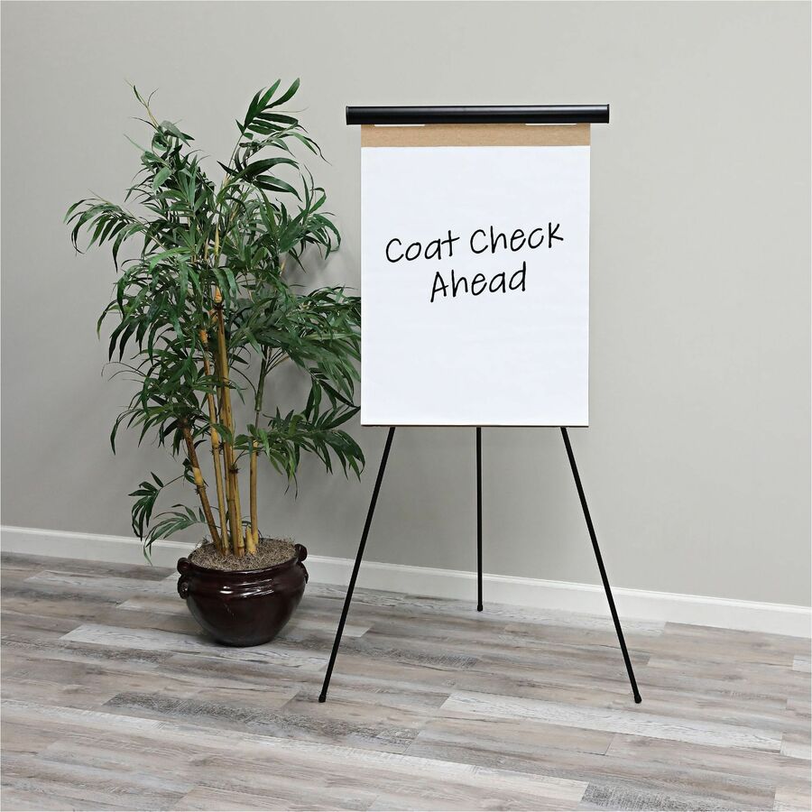 Image of MasterVision® Telescoping Tripod Display Easel, Adjusts 35" To 64" High, Metal, Black