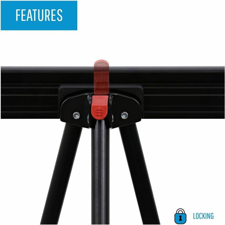 Image of MasterVision® Telescoping Tripod Display Easel, Adjusts 35" To 64" High, Metal, Black