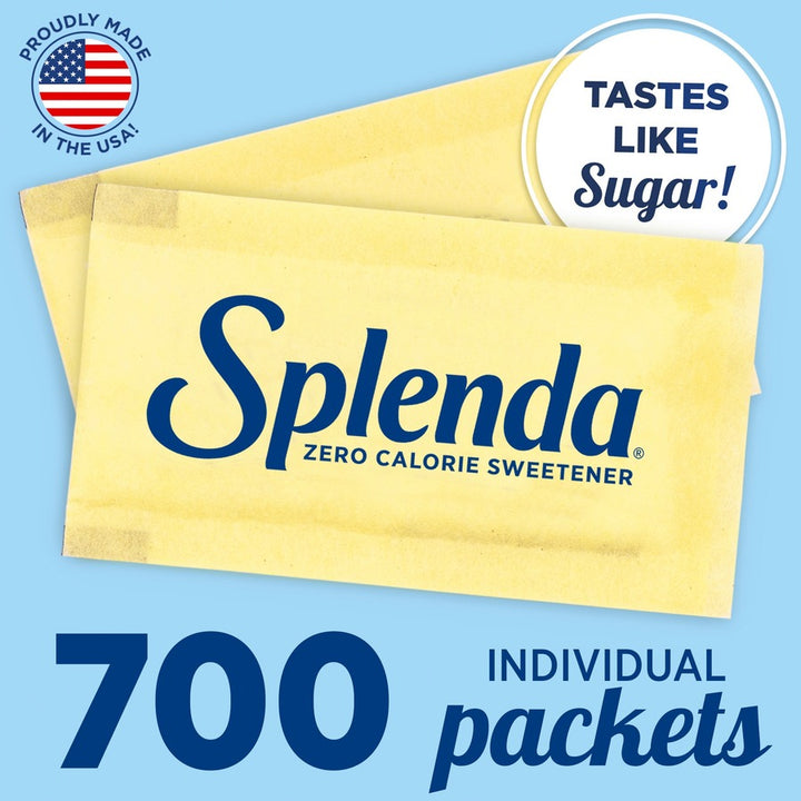 Image of Splenda 200063 Single-serve Sweetener Packets, 0.035 oz (1 g), Artificial Sweetener, 700 / Box