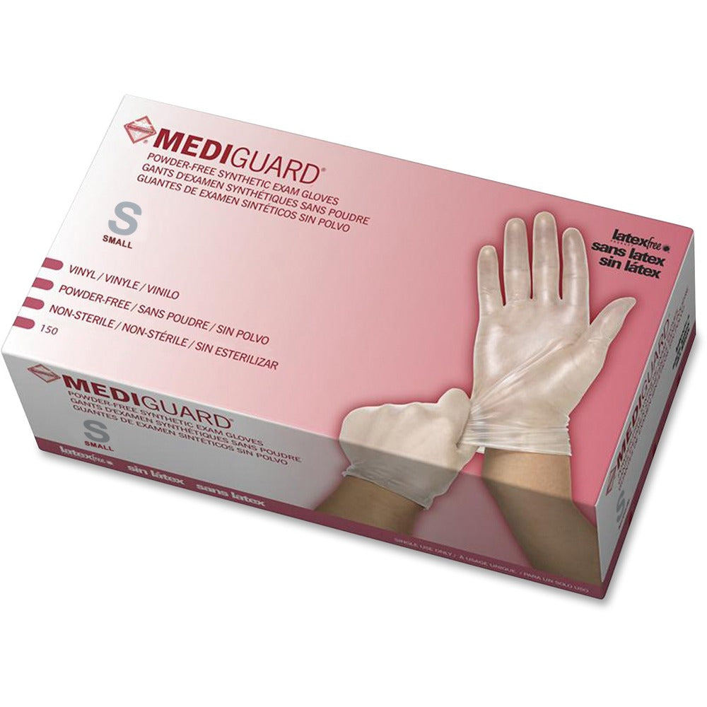 Image of Medline Exam Gloves, Vinyl, Powder Free, Small, 150/BX, Clear