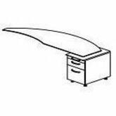 Image of Mayline MNBFP Medina Series Pencil/Box/File Return Pedestal