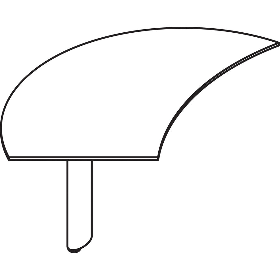 Image of Mayline MNEXTL Medina Curved Desk Extension, Left