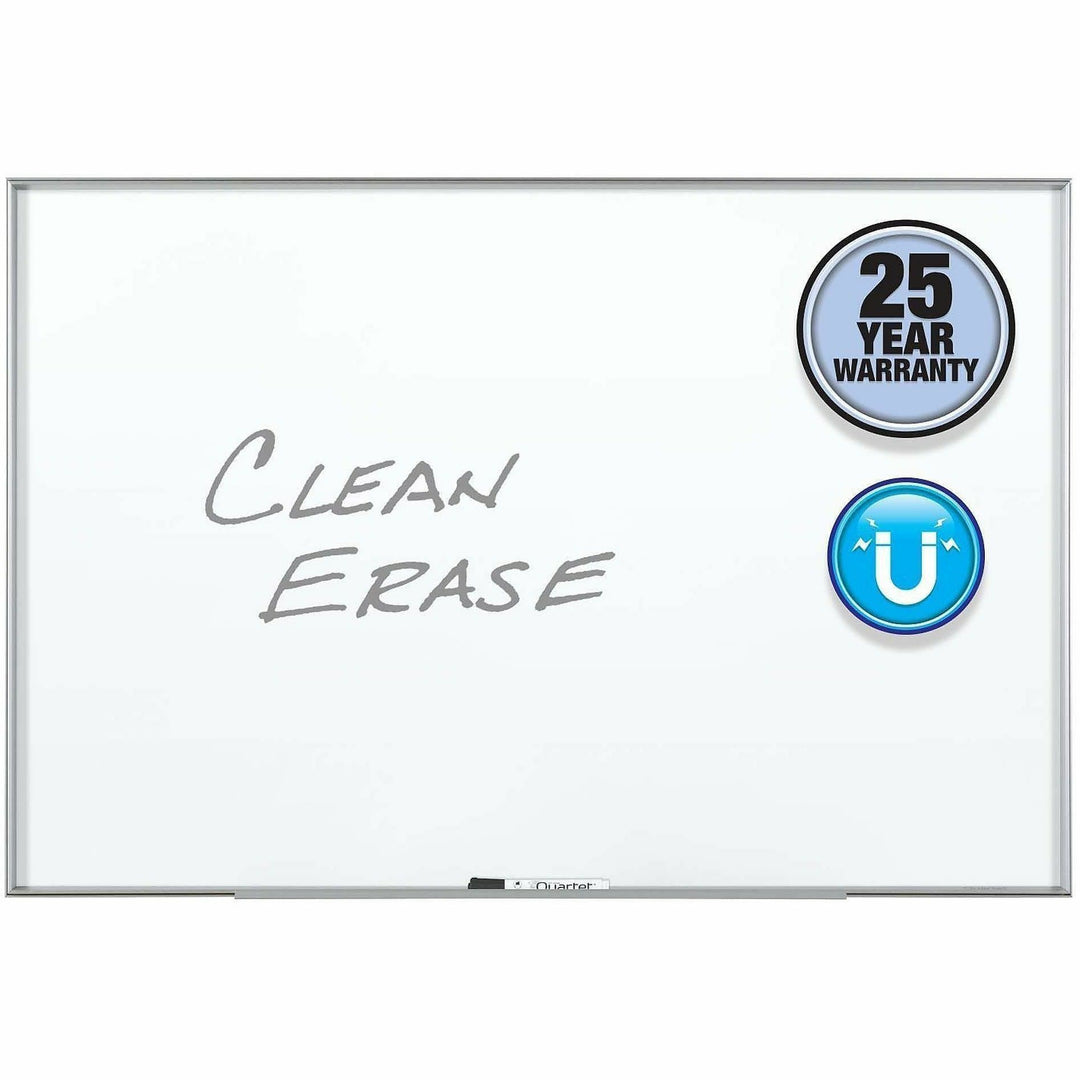 Image of Quartet® Fusion Nano-Clean Magnetic Whiteboard, 72" x 48", White Surface, Satin Aluminum Frame