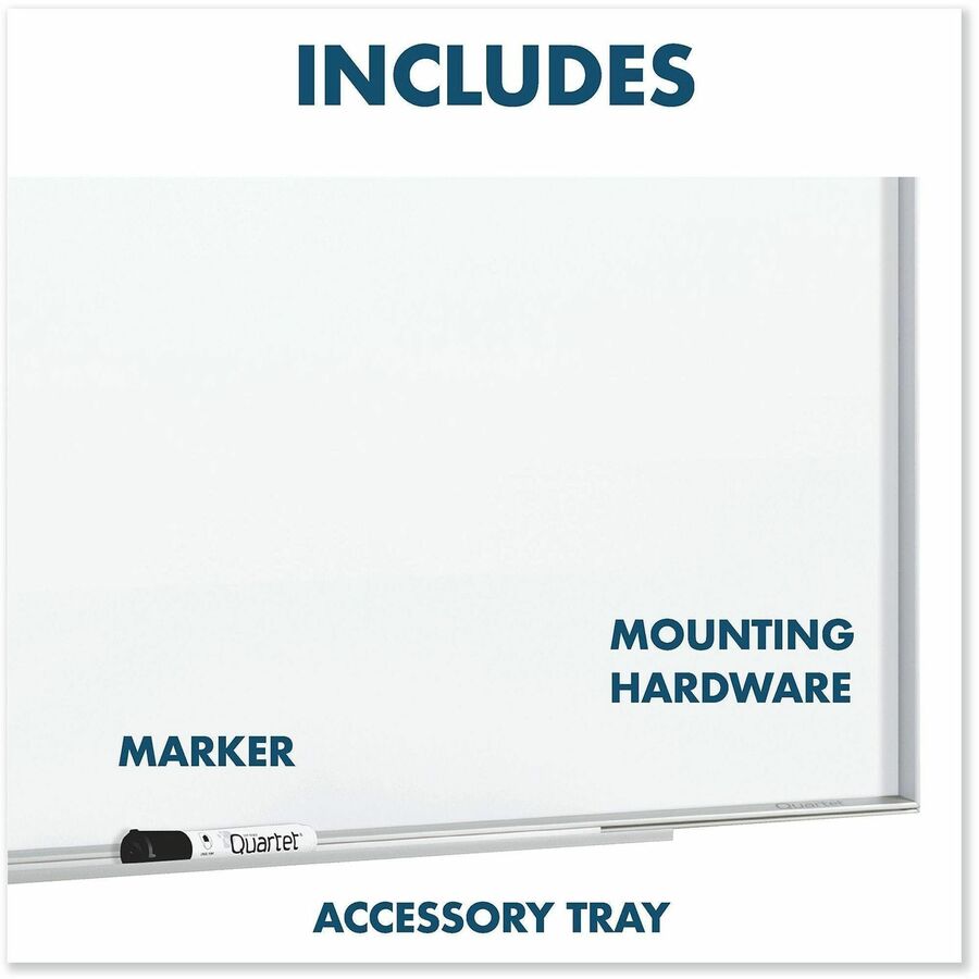 Image of Quartet® Fusion Nano-Clean Magnetic Whiteboard, 72" x 48", White Surface, Satin Aluminum Frame