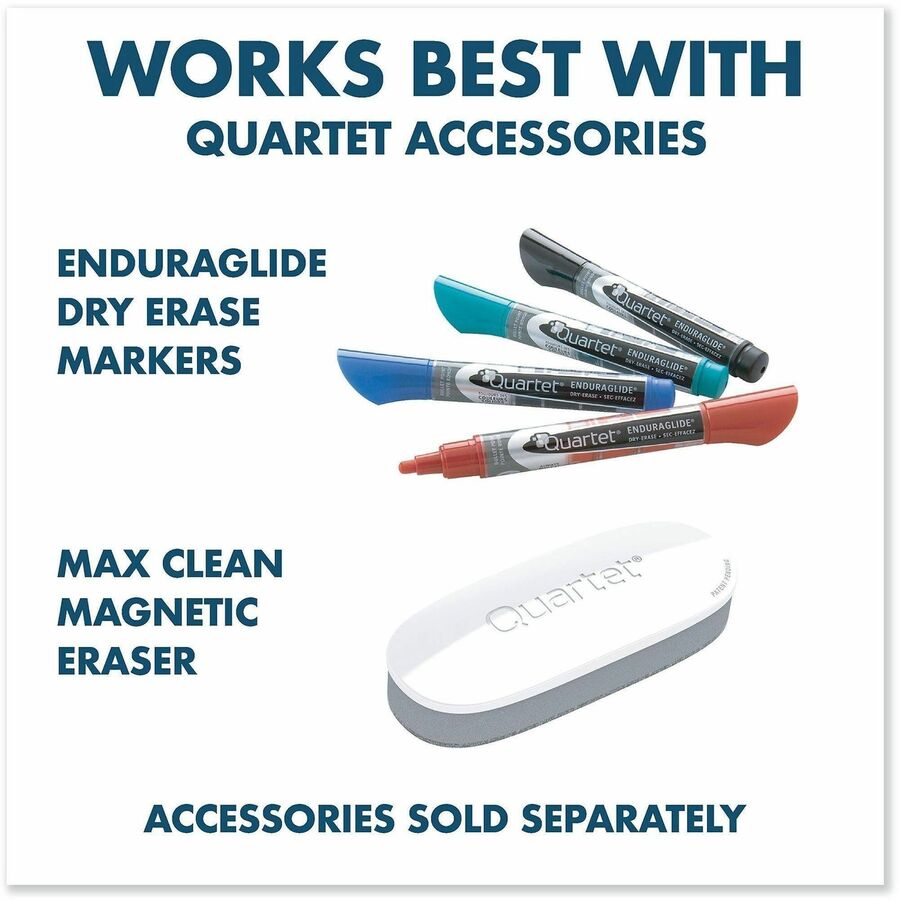 Image of Quartet® Fusion Nano-Clean Magnetic Whiteboard, 72" x 48", White Surface, Satin Aluminum Frame