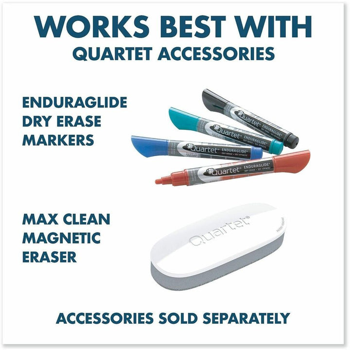 Image of Quartet® Fusion Nano-Clean Magnetic Whiteboard, 72" x 48", White Surface, Satin Aluminum Frame