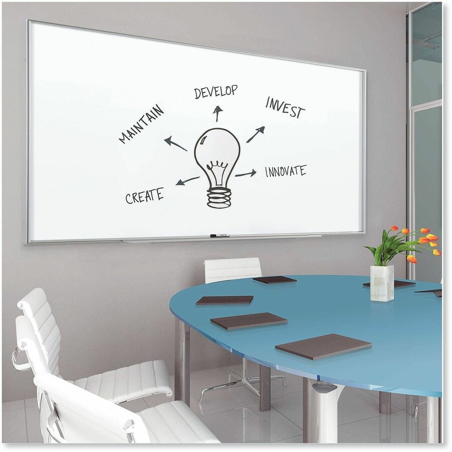 Image of Quartet® Fusion Nano-Clean Magnetic Whiteboard, 72" x 48", White Surface, Satin Aluminum Frame