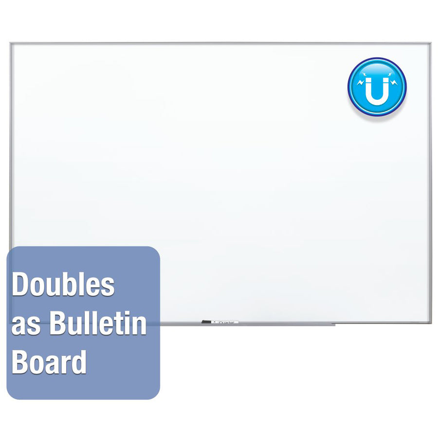 Image of Quartet® Fusion Nano-Clean Magnetic Whiteboard, 96" x 48", White Surface, Satin Aluminum Frame