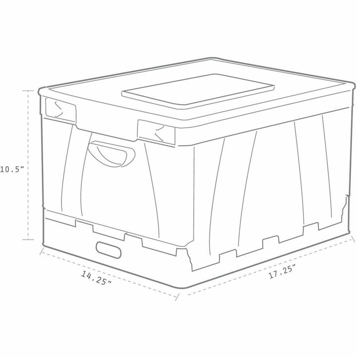 Image of Storex 61809U04C Collapsible Storage Crate