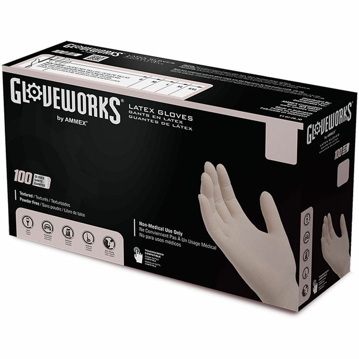 Image of Ammex TLF42100 Gloveworks Latex Gloves