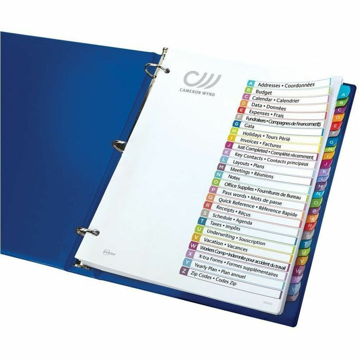 Image of Avery 11844 Ready Index Customizable Table of Contents Dividers