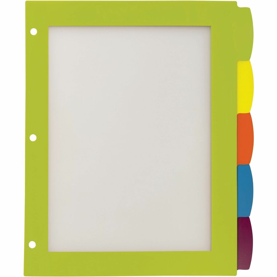 Image of Avery® Big Tab Ultralast Plastic Dividers, 5-Tab, 11 X 8.5, Assorted, 1 Set