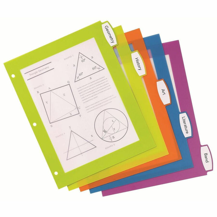 Image of Avery® Big Tab Ultralast Plastic Dividers, 5-Tab, 11 X 8.5, Assorted, 1 Set
