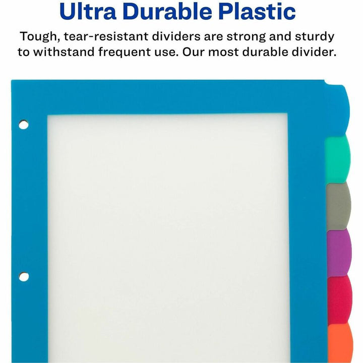 Image of Avery® Big Tab Ultralast Plastic Dividers, 8-Tab, 11 X 8.5, Assorted, 1 Set