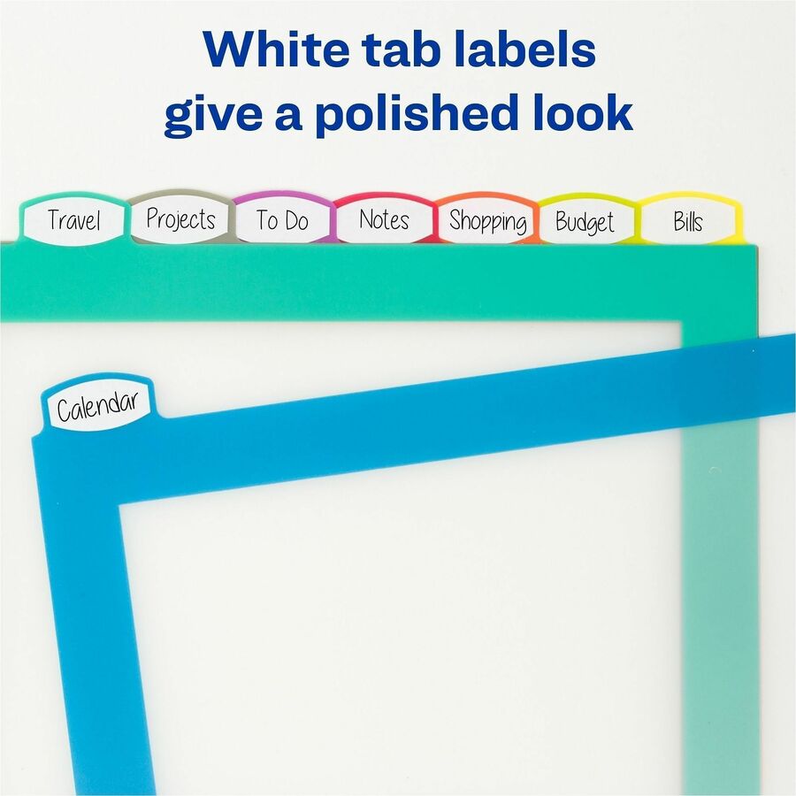 Image of Avery® Big Tab Ultralast Plastic Dividers, 8-Tab, 11 X 8.5, Assorted, 1 Set