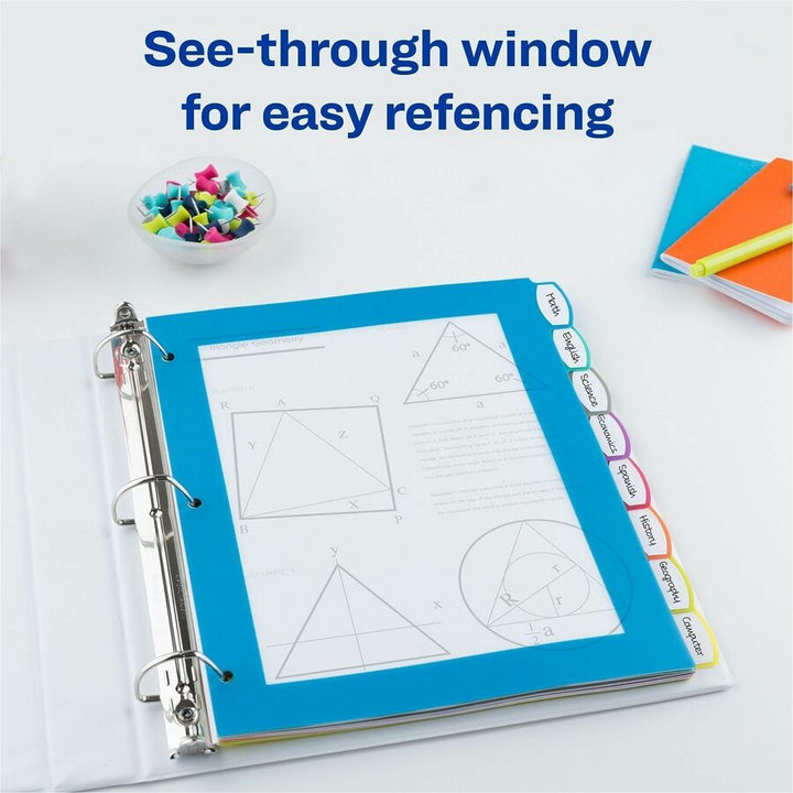 Image of Avery® Big Tab Ultralast Plastic Dividers, 8-Tab, 11 X 8.5, Assorted, 1 Set