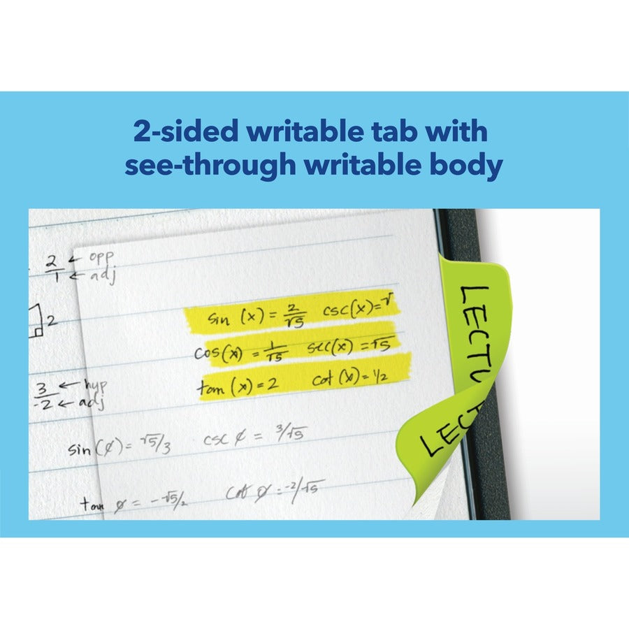Image of Avery® Ultra Tabs Repositionable Tabs, Margin Tabs: 2.5" x 1", 1/5-Cut, Assorted Colors, 24/Pack
