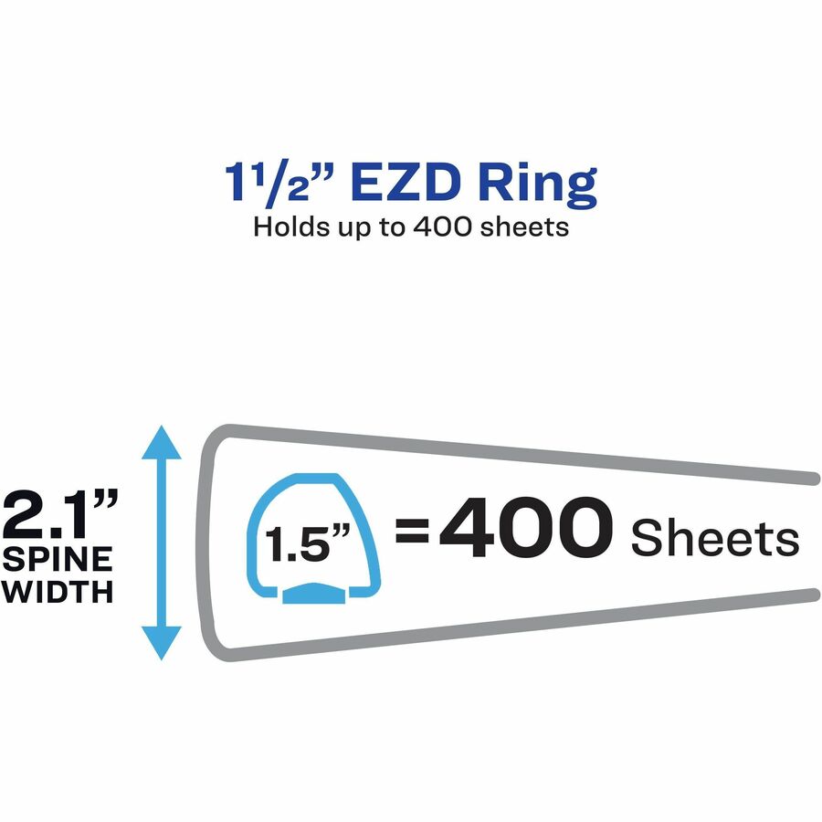 Image of Avery® Heavy-Duty View Binder With Durahinge And One Touch Ezd Rings, 3 Rings, 1.5" Capacity, 11 X 8.5, Purple
