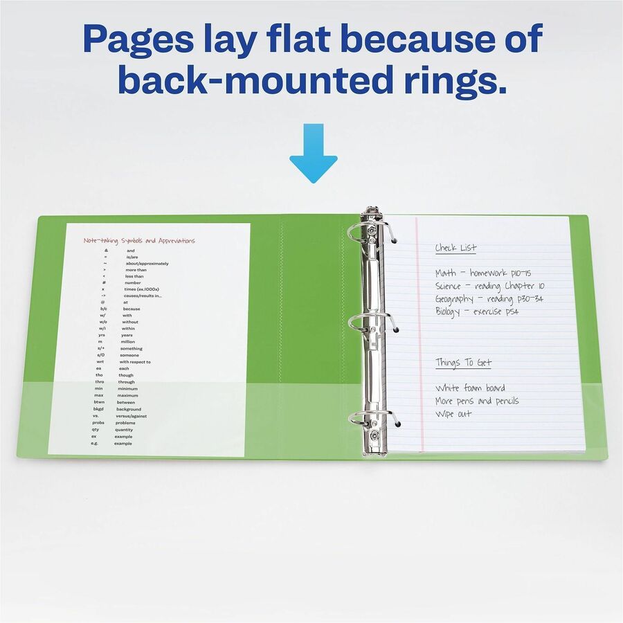 Image of Avery® Heavy-Duty View Binder With Durahinge And Locking One Touch Ezd Rings, 3 Rings, 4" Capacity, 11 X 8.5, Chartreuse