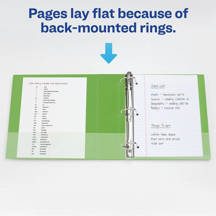 Image of Avery® Heavy-Duty View Binder With Durahinge And Locking One Touch Ezd Rings, 3 Rings, 4" Capacity, 11 X 8.5, Chartreuse