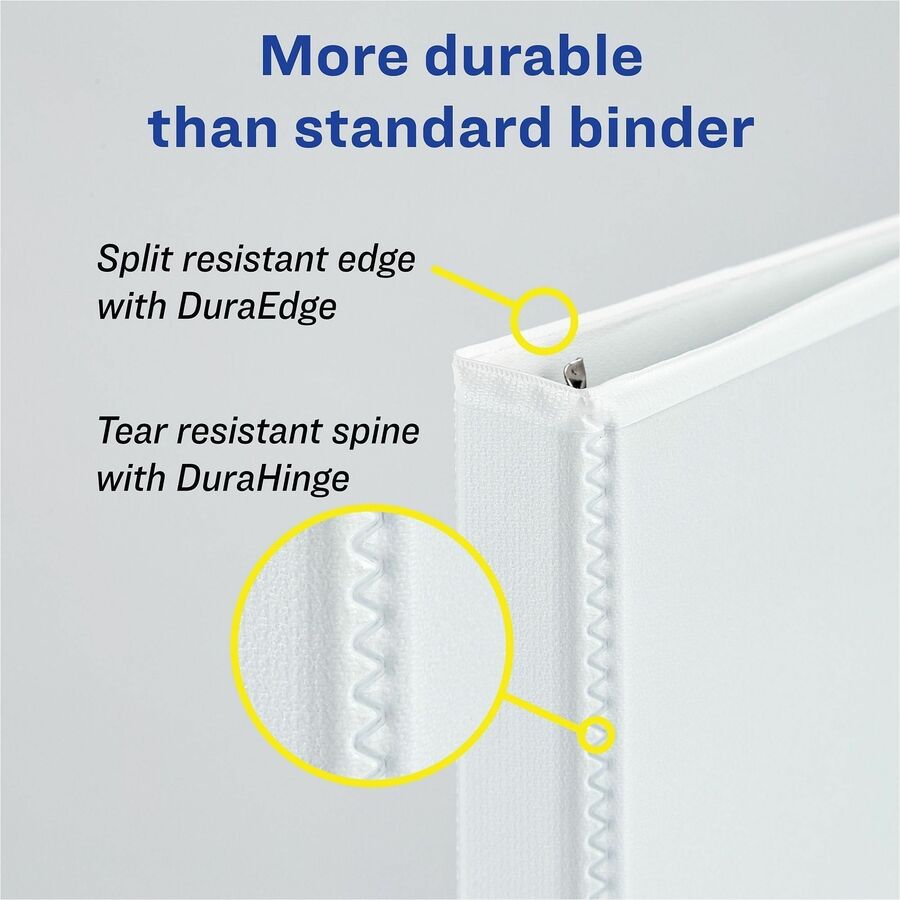 Image of Avery® Heavy-Duty View Binder With Durahinge And Locking One Touch Ezd Rings, 3 Rings, 4" Capacity, 11 X 8.5, Pacific Blue