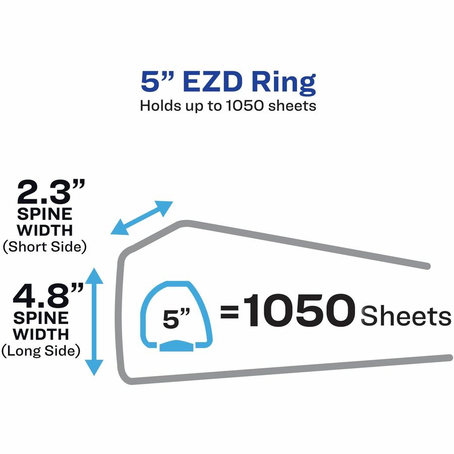 Image of Avery® Heavy-Duty View Binder With Durahinge And Locking One Touch Ezd Rings, 3 Rings, 5" Capacity, 11 X 8.5, Chartreuse