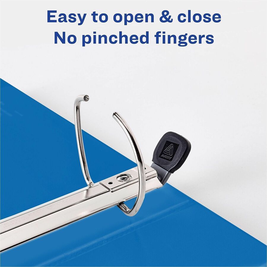 Image of Avery® Heavy-Duty View Binder With Durahinge And Locking One Touch Ezd Rings, 3 Rings, 5" Capacity, 11 X 8.5, Pacific Blue