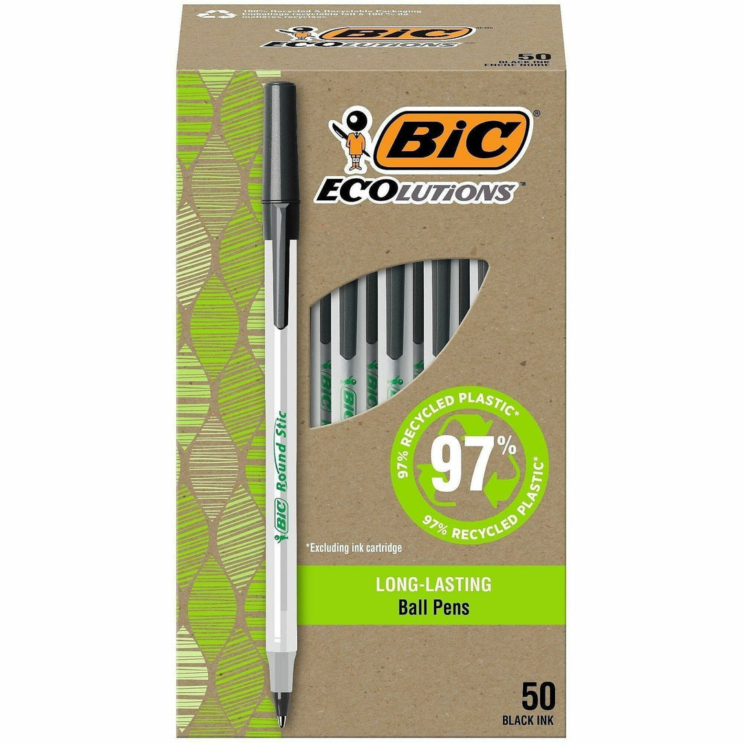Image of BIC GSME509BK Ecolutions Round Stic Ball Point Pen