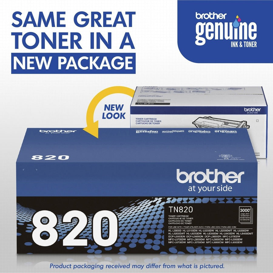 Image of Brother TN820 Toner Cartridge, 3000 Pages, 1 Each