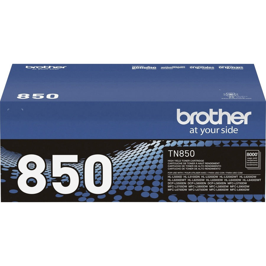 Image of Brother TN850 High-yield Toner Cartridge, 8000 Pages, 1 Each