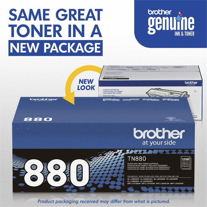 Image of Brother TN880 Super High-yield Toner Cartridge, 12000 Pages, 1 Each