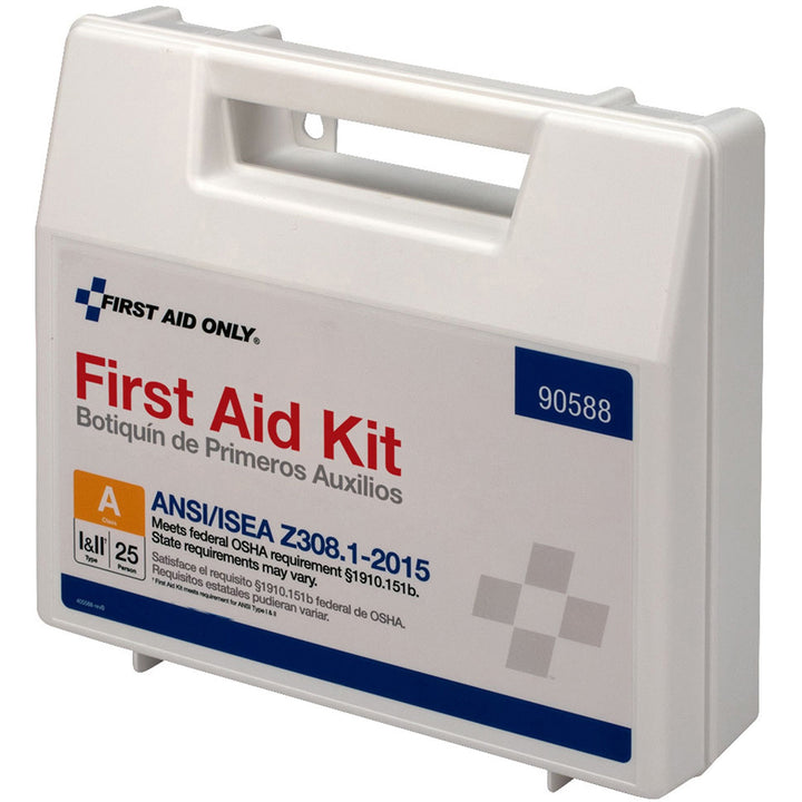 Image of First Aid Only 90588 25-Person Bulk Plastic First Aid Kit, ANSI Compliant, 89 x Piece(s) For 25 x Individual(s), 1 Each