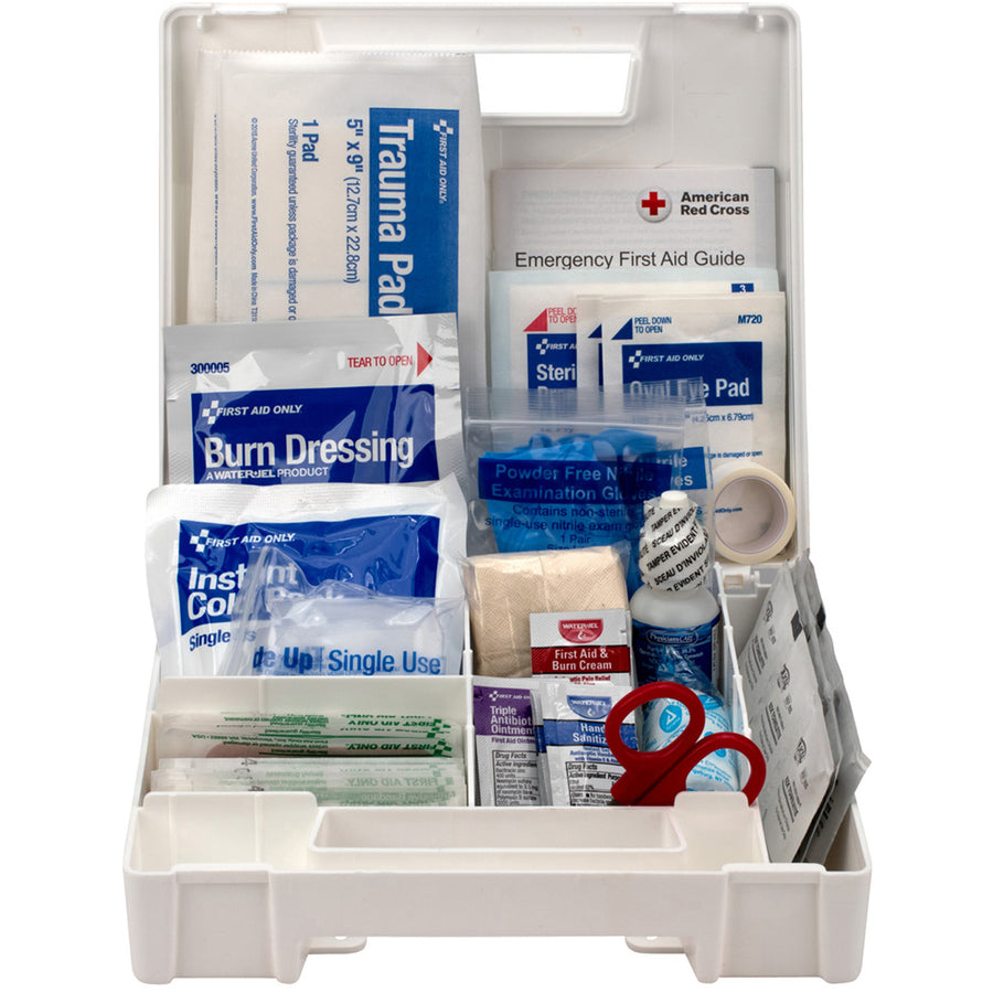 Image of First Aid Only 90588 25-Person Bulk Plastic First Aid Kit, ANSI Compliant, 89 x Piece(s) For 25 x Individual(s), 1 Each