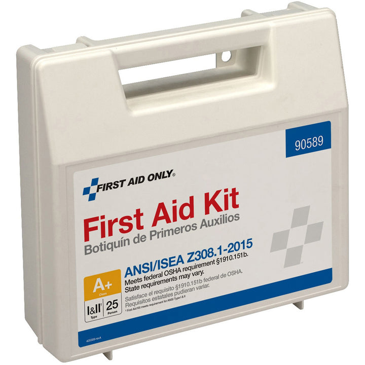 Image of First Aid Only 90589 25-Person Bulk Plastic First Aid Kit, ANSI Compliant, 141 x Piece(s) For 25 x Individual(s), 1 Each