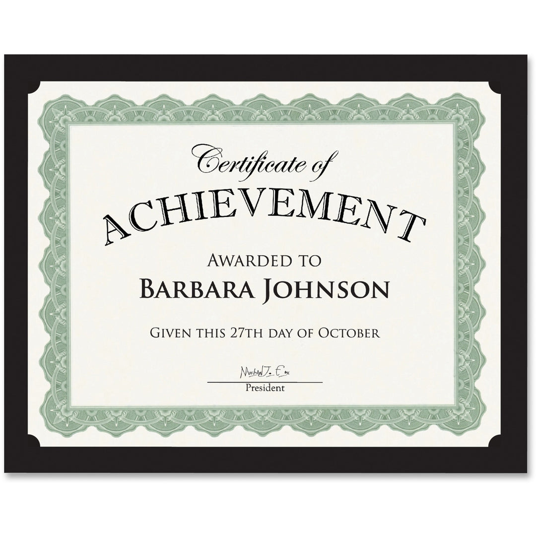 Image of Geographics® Traditional Certificates, 10/PK, Black